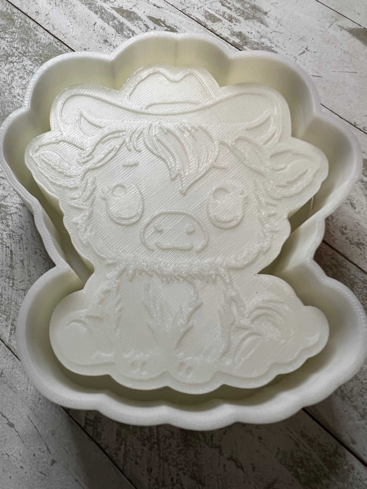 Cow with cowboy hat freshie mold