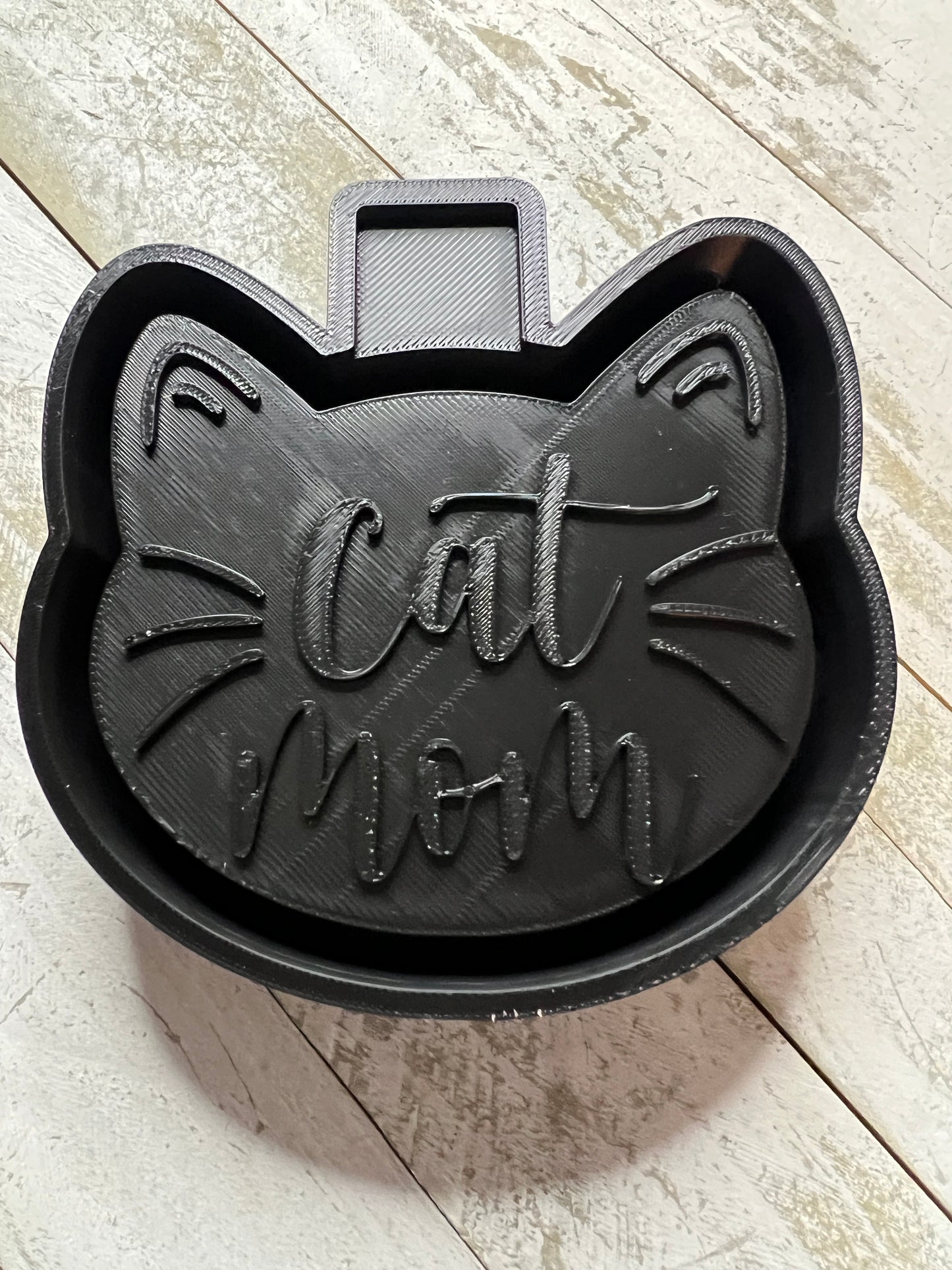 Cat mom cat face freshie mold
