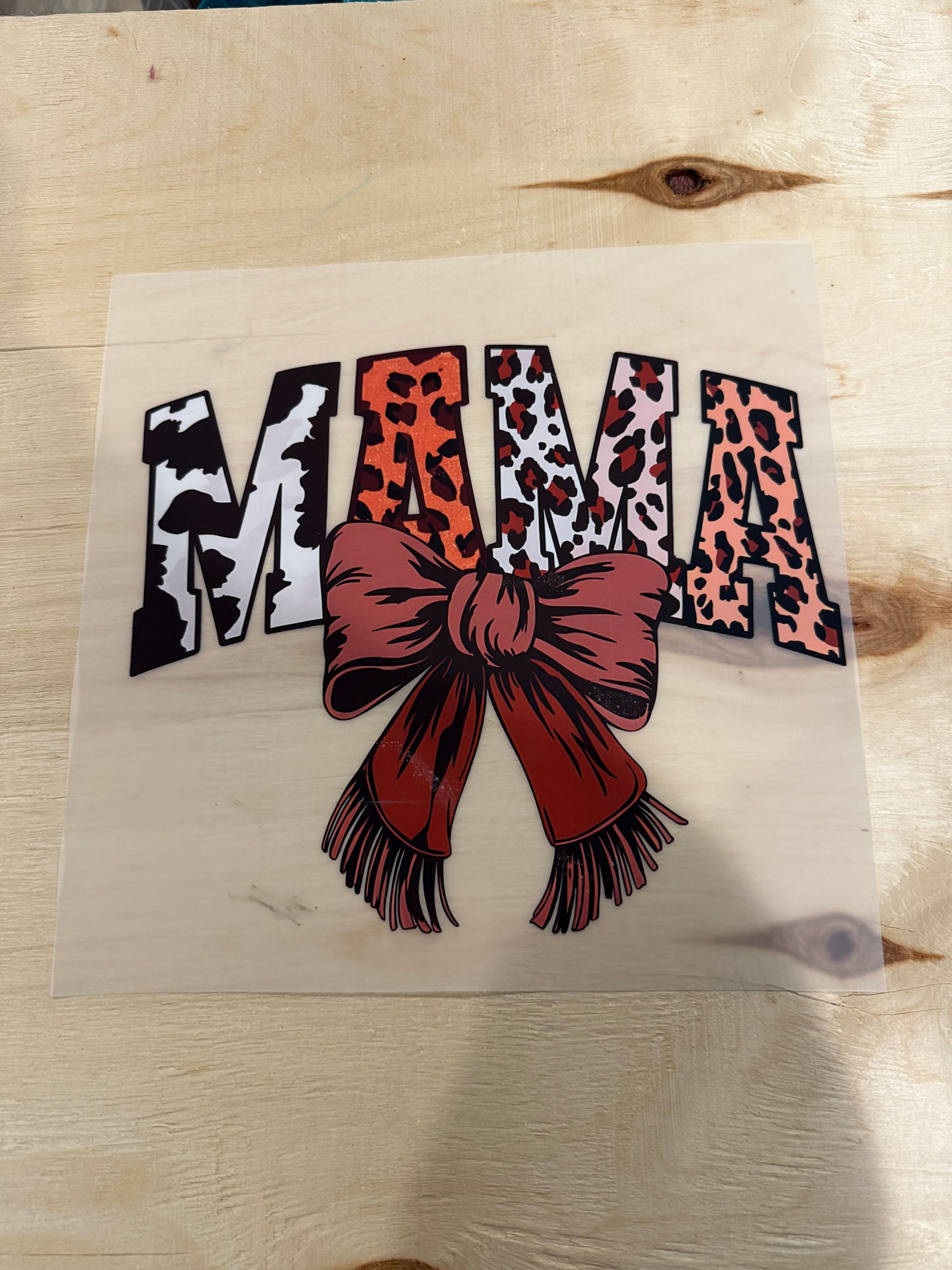 Cow and leopard print brown transfer