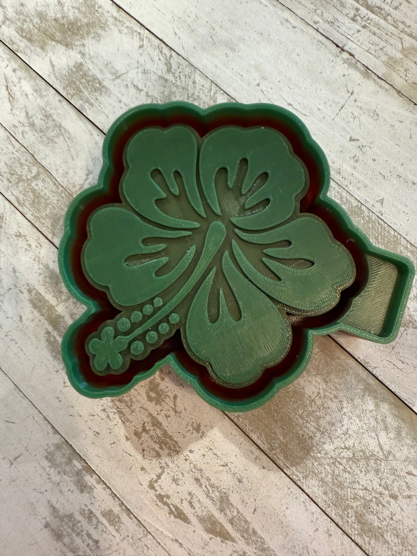 Hibiscus flower freshie mold