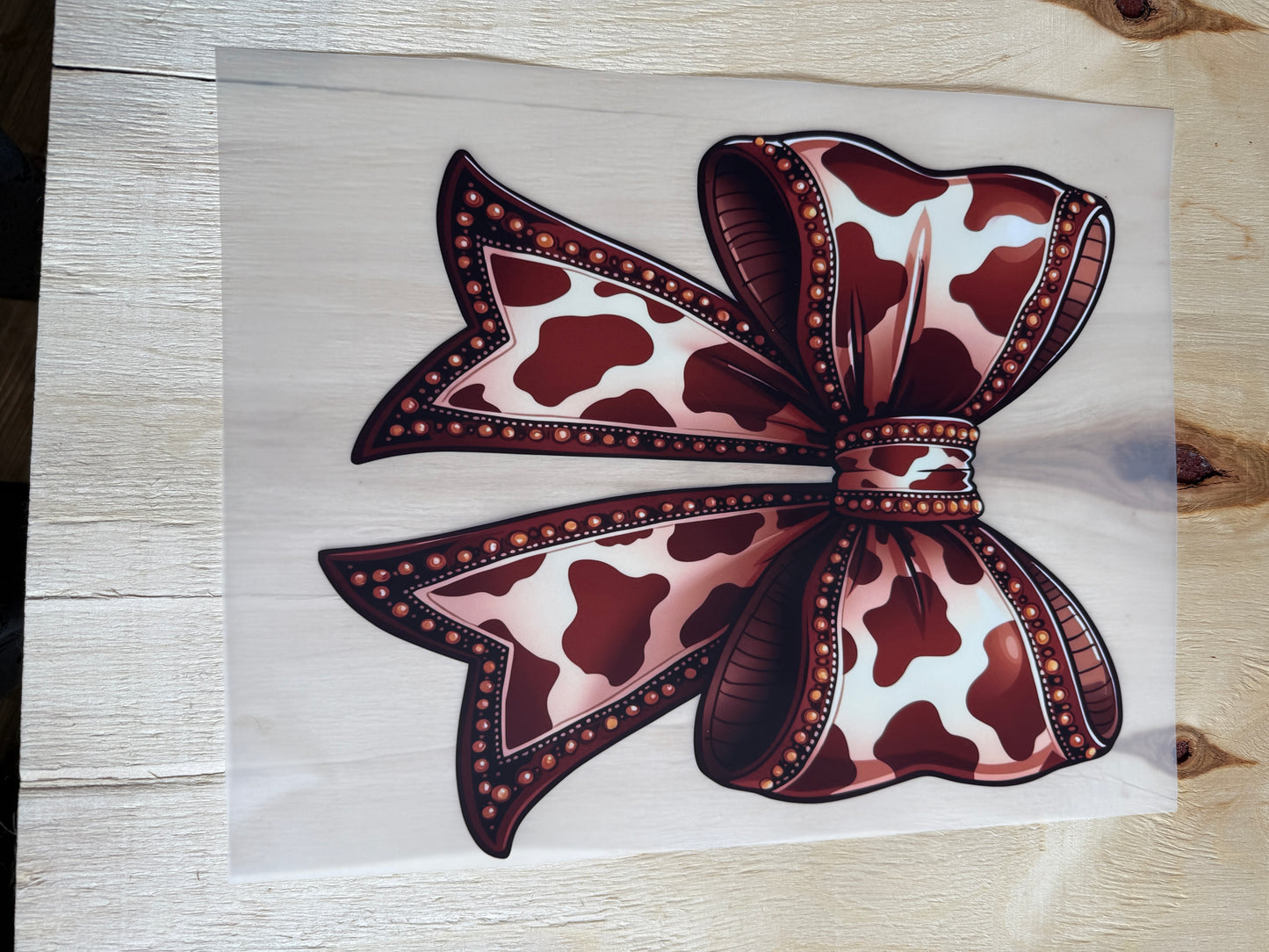 Brown western bow transfer