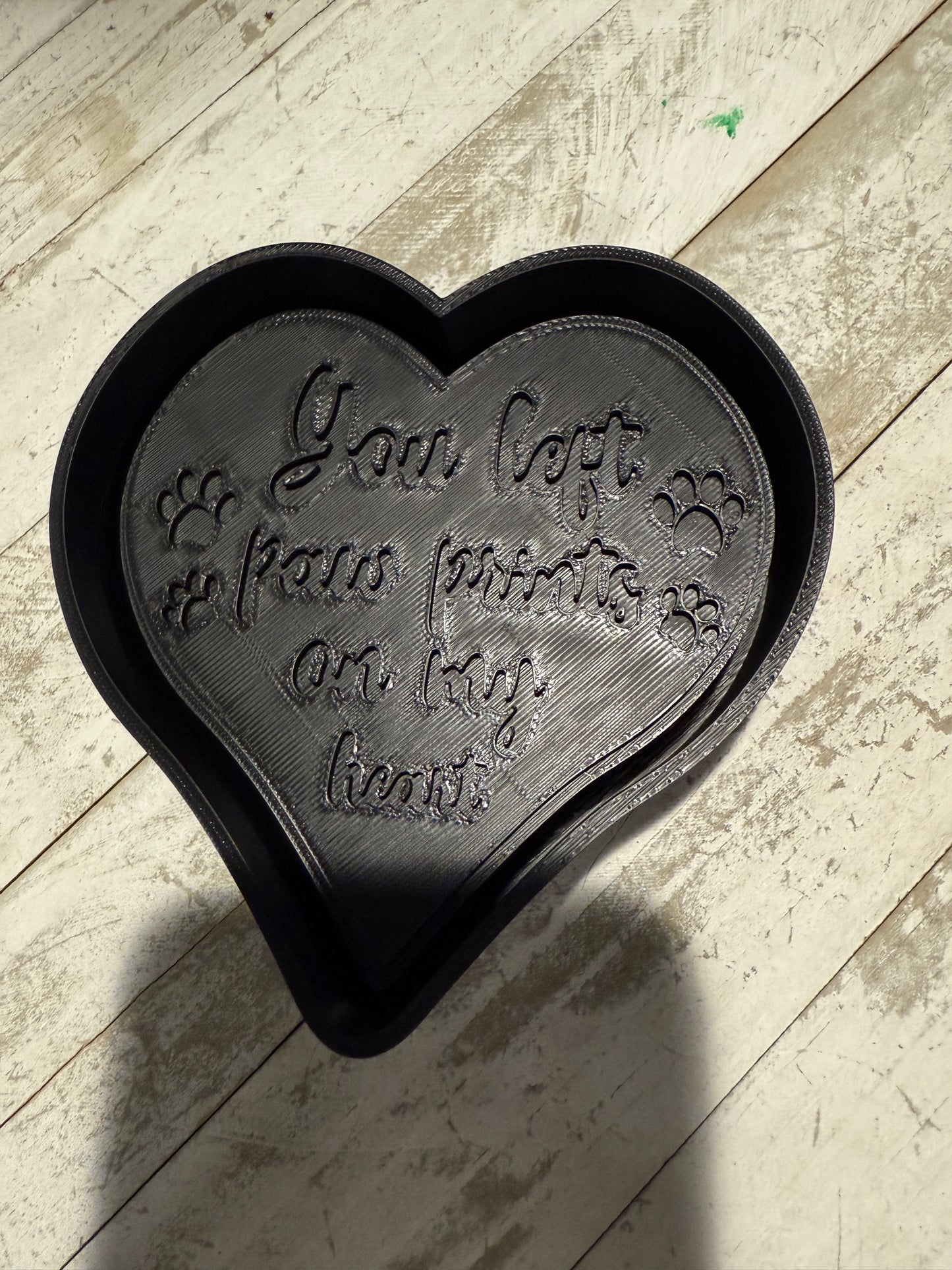Paw prints on my heart freshie mold