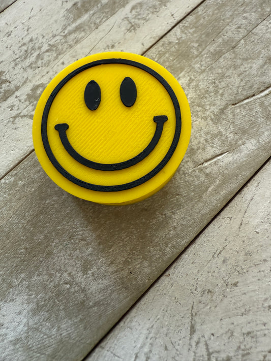 Smiley straw topper 3d printed