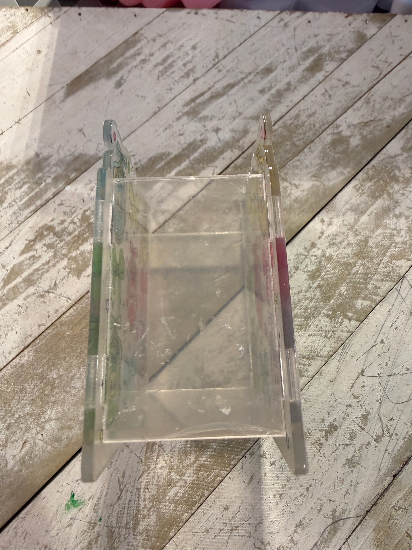 Pink grinch acrylic holder