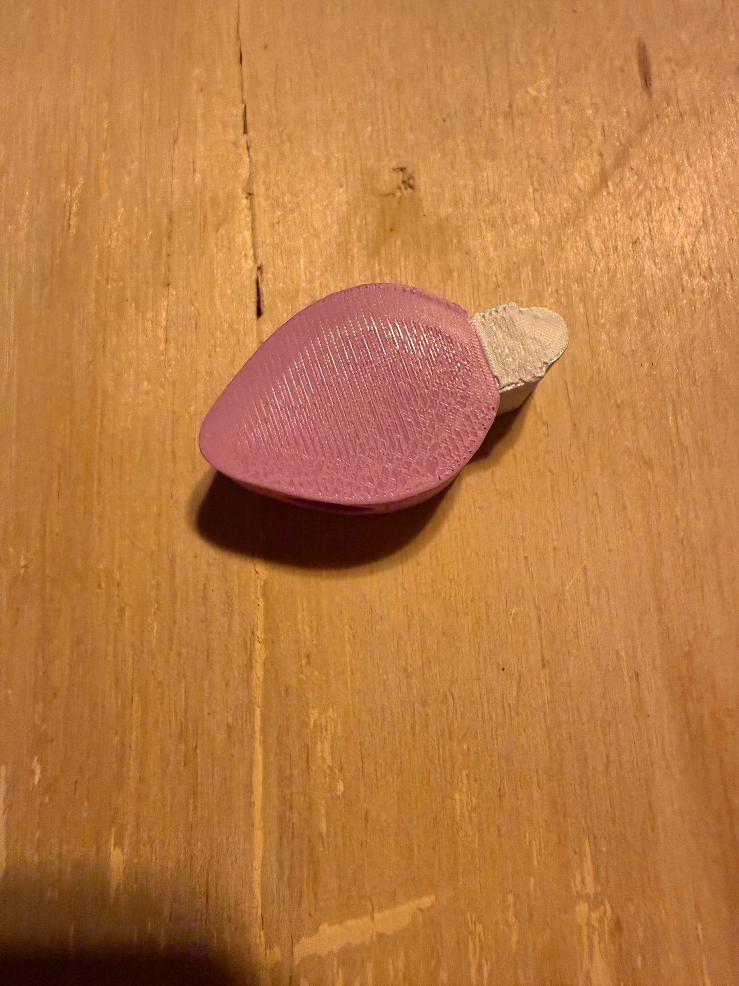 Purple Christmas light straw topper