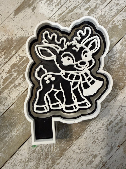Winter reindeer mold