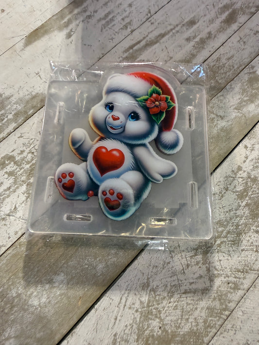 Christmas bear acrylic holder