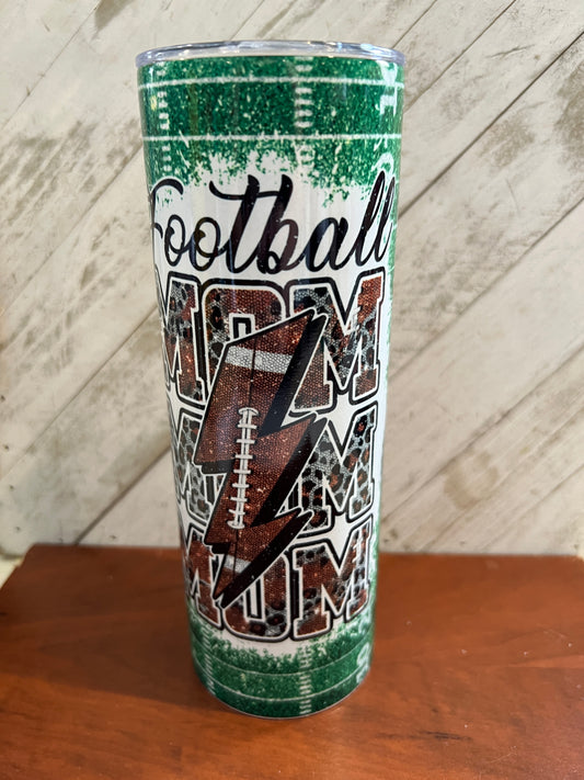 Football mom 20 oz tumbler