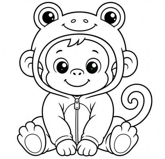 Monkey in frog suit mold