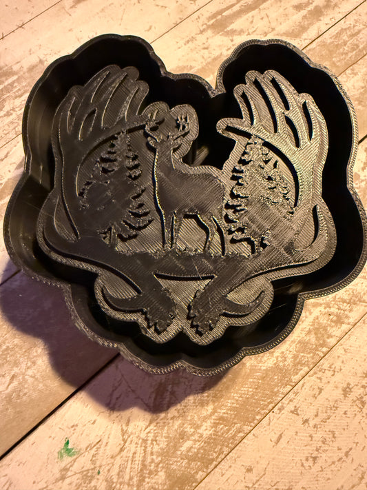 Deer antlers and trees mold