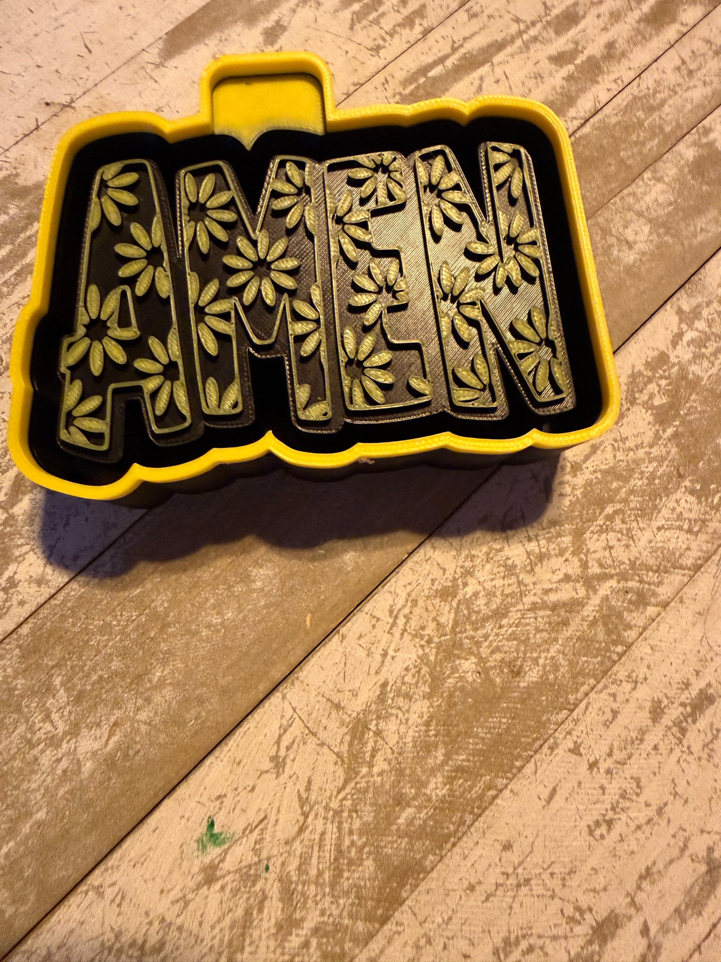Amen with flowers mold