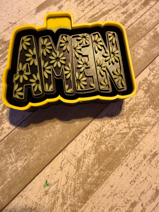 Amen with flowers mold