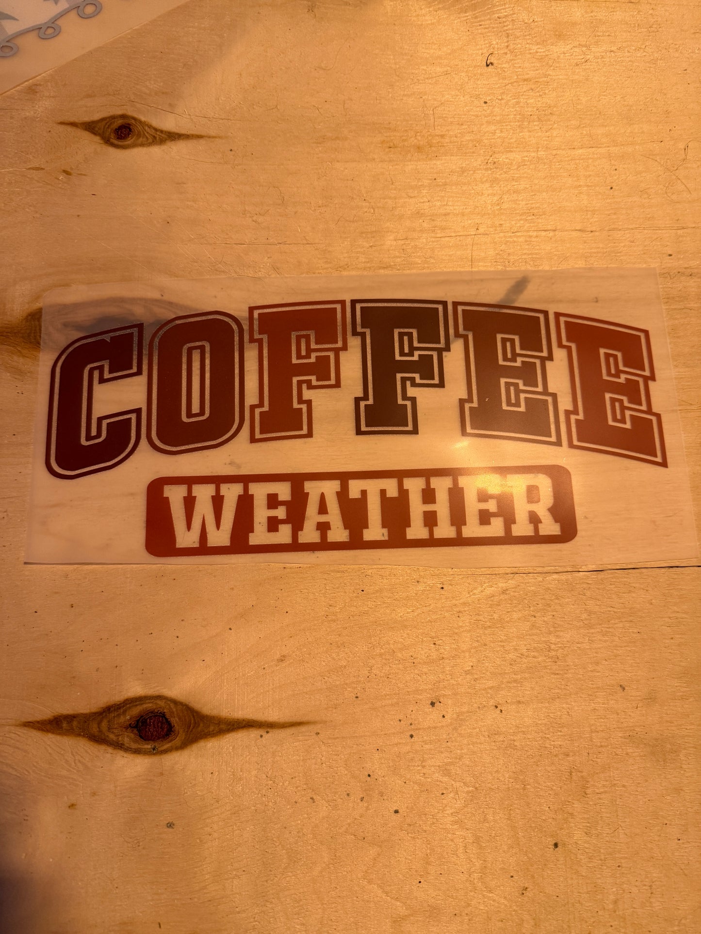 Coffee weather DTF print