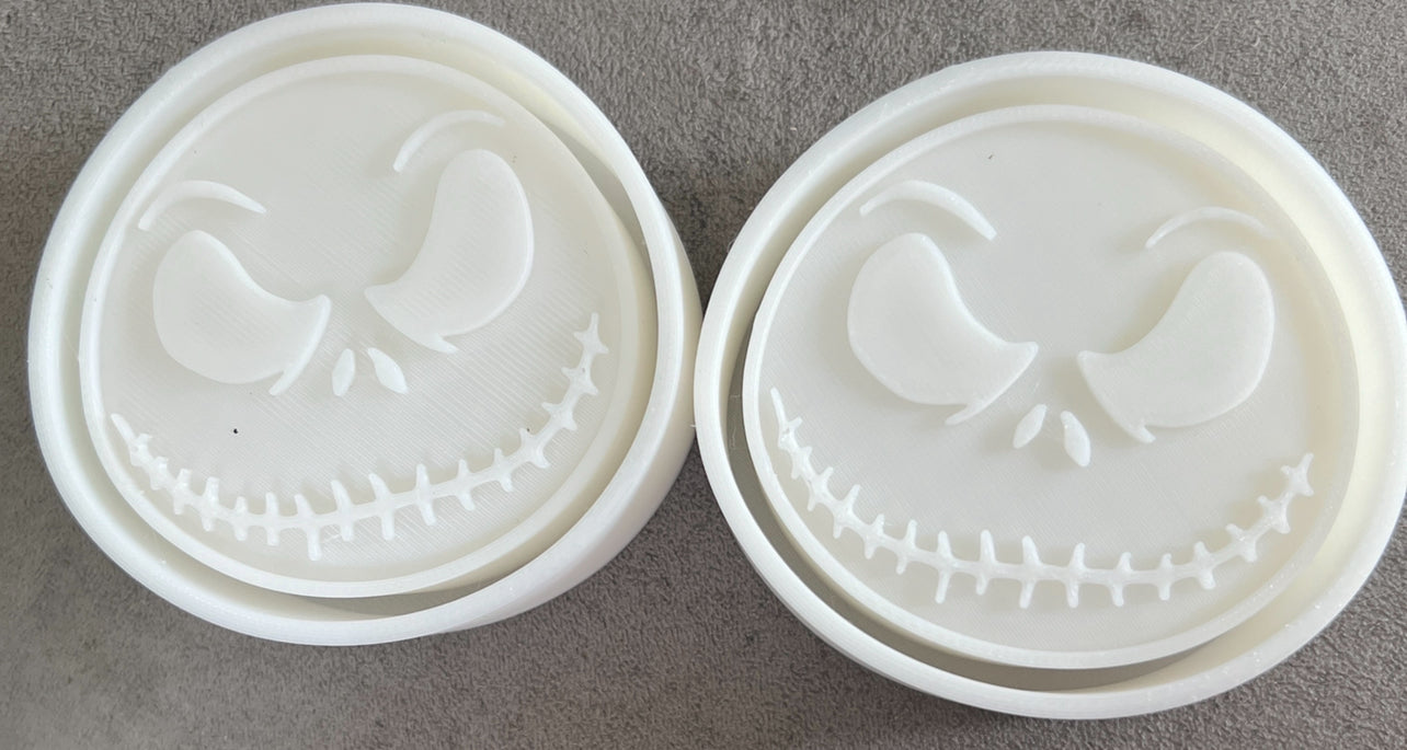 Skellington face vent clip freshie molds