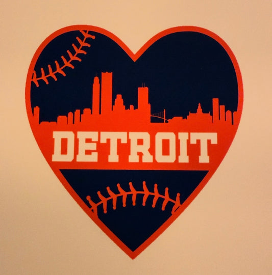 Heart Detroit cardstock
