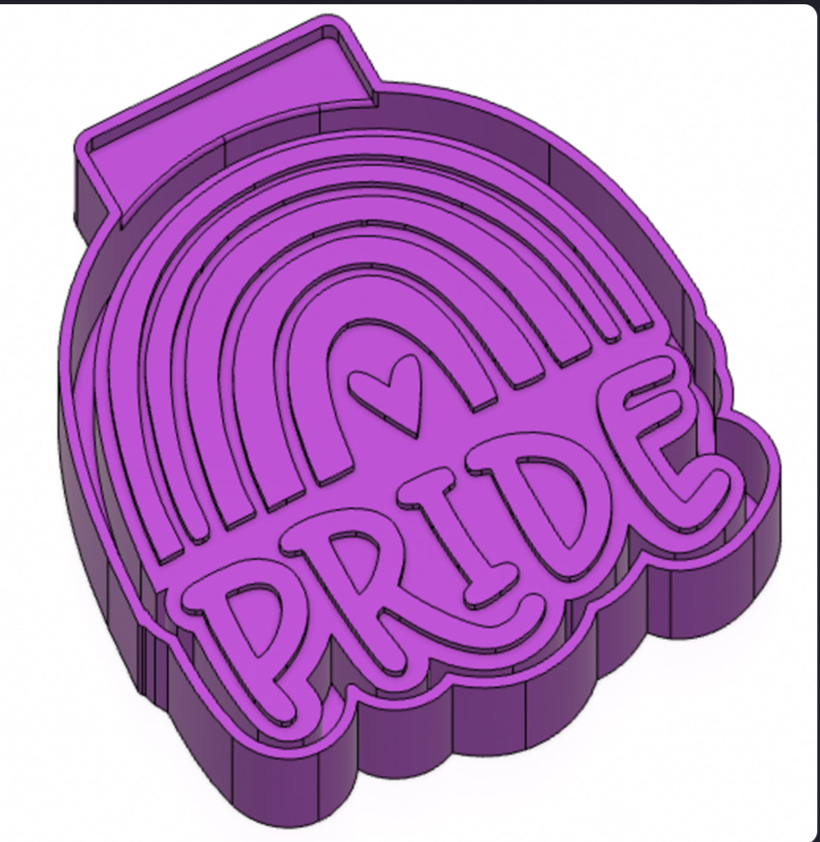 Rainbow pride freshie mold