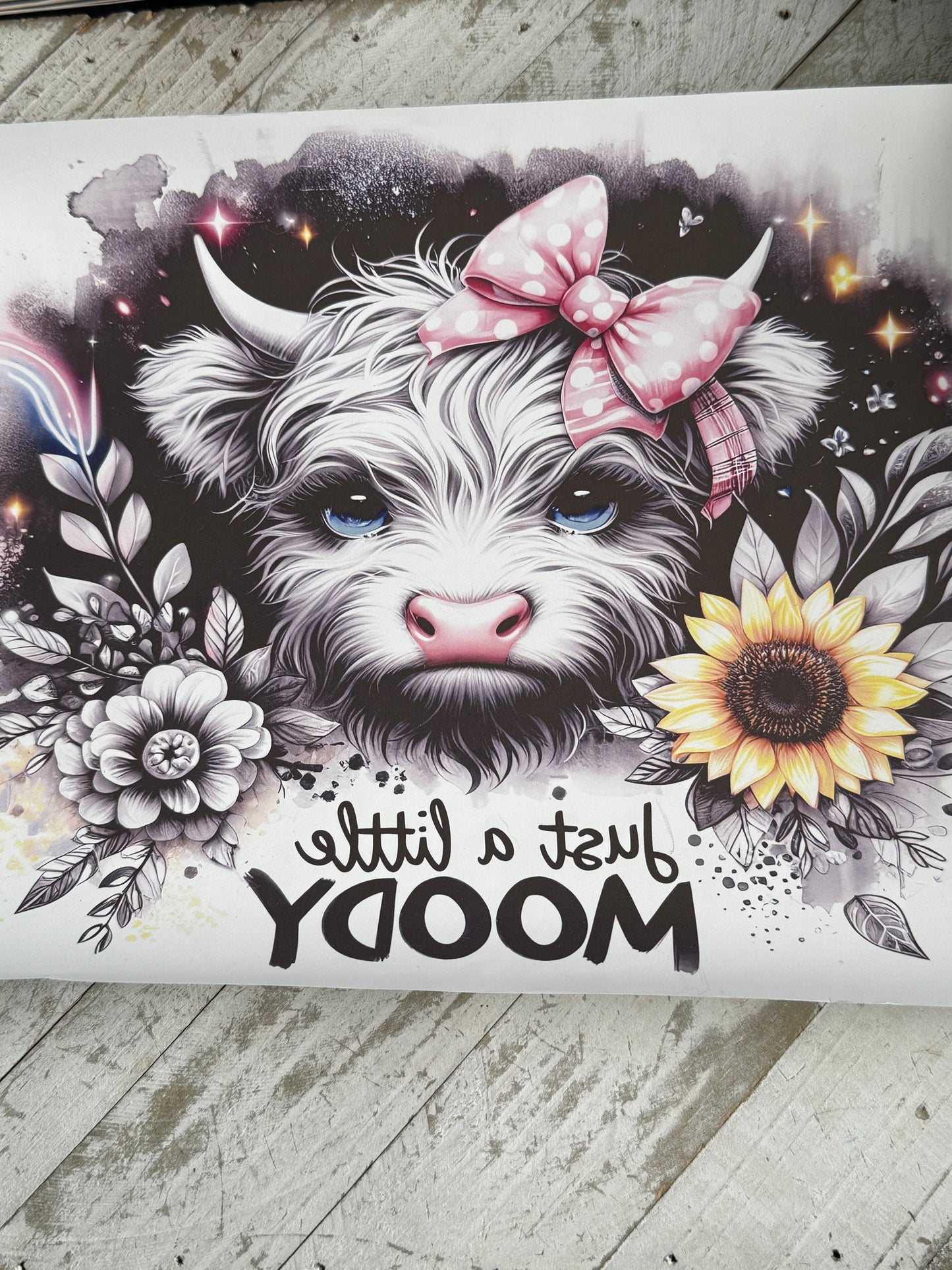 Moody cow 20oz sublimation wrap
