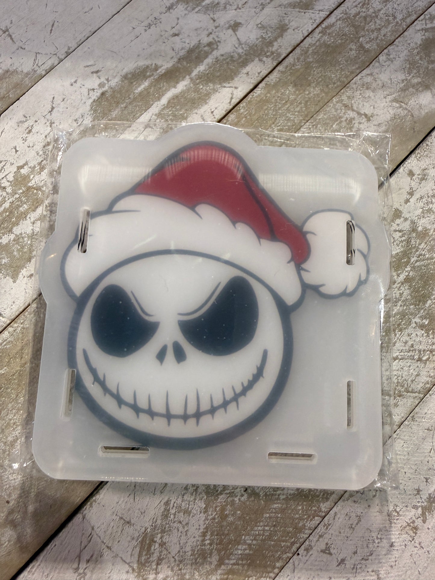 Jack with Santa hat acrylic holder