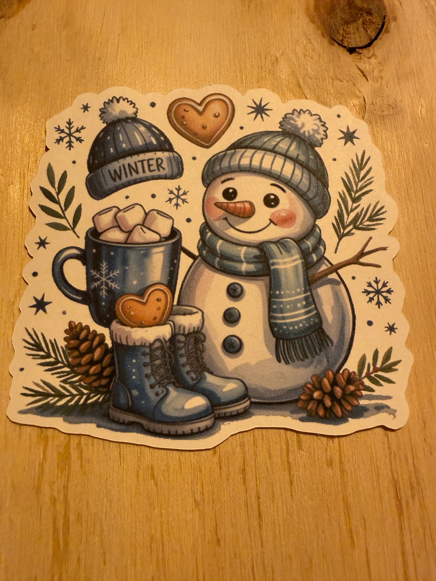 Winter snowman cardstock plus mold