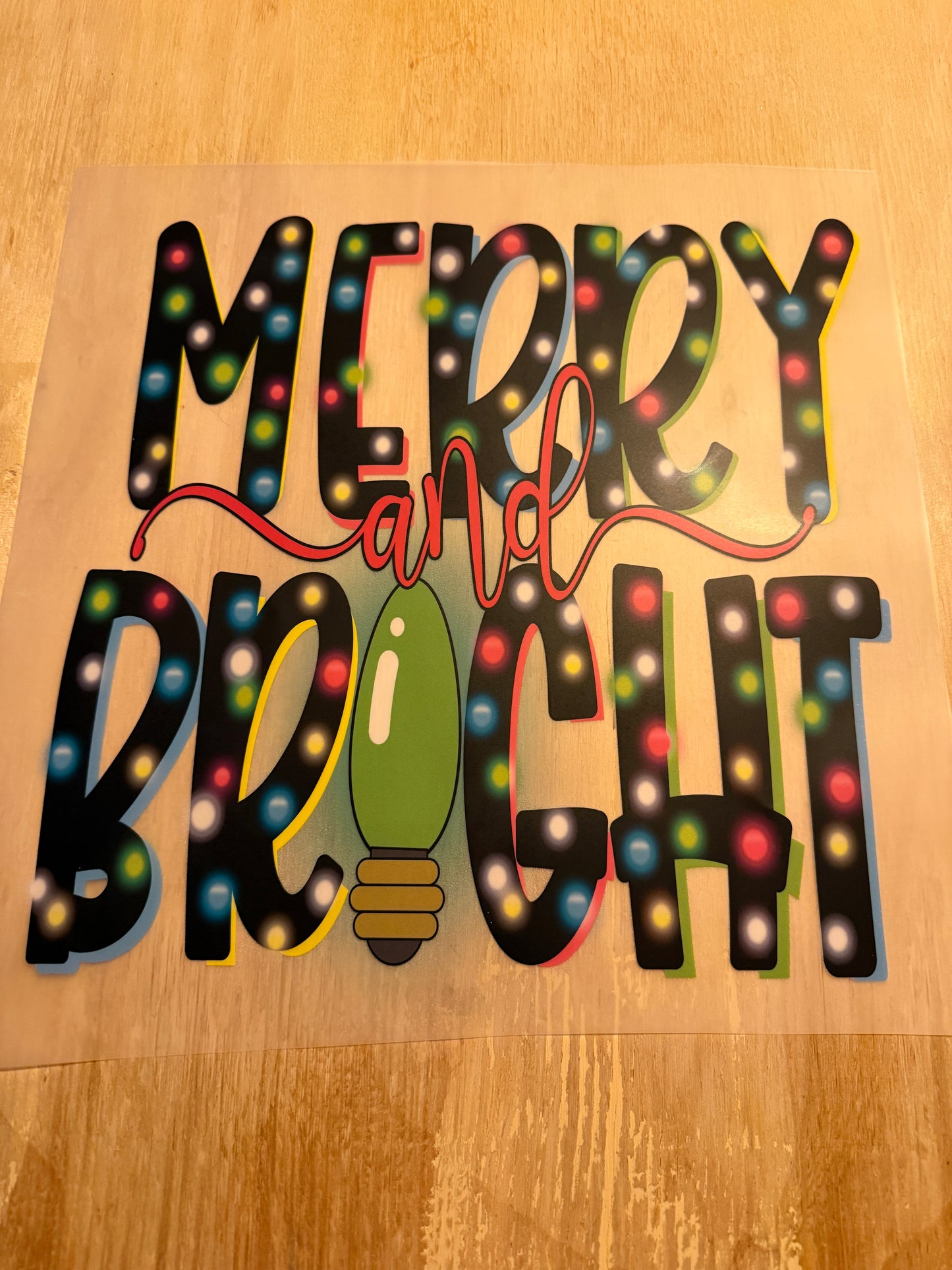 Merry and bright with bulb transfer