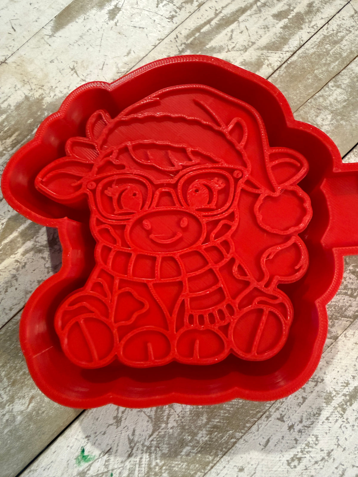 Santa winter cow mold