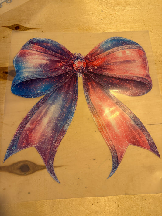Colorful bow DTF print
