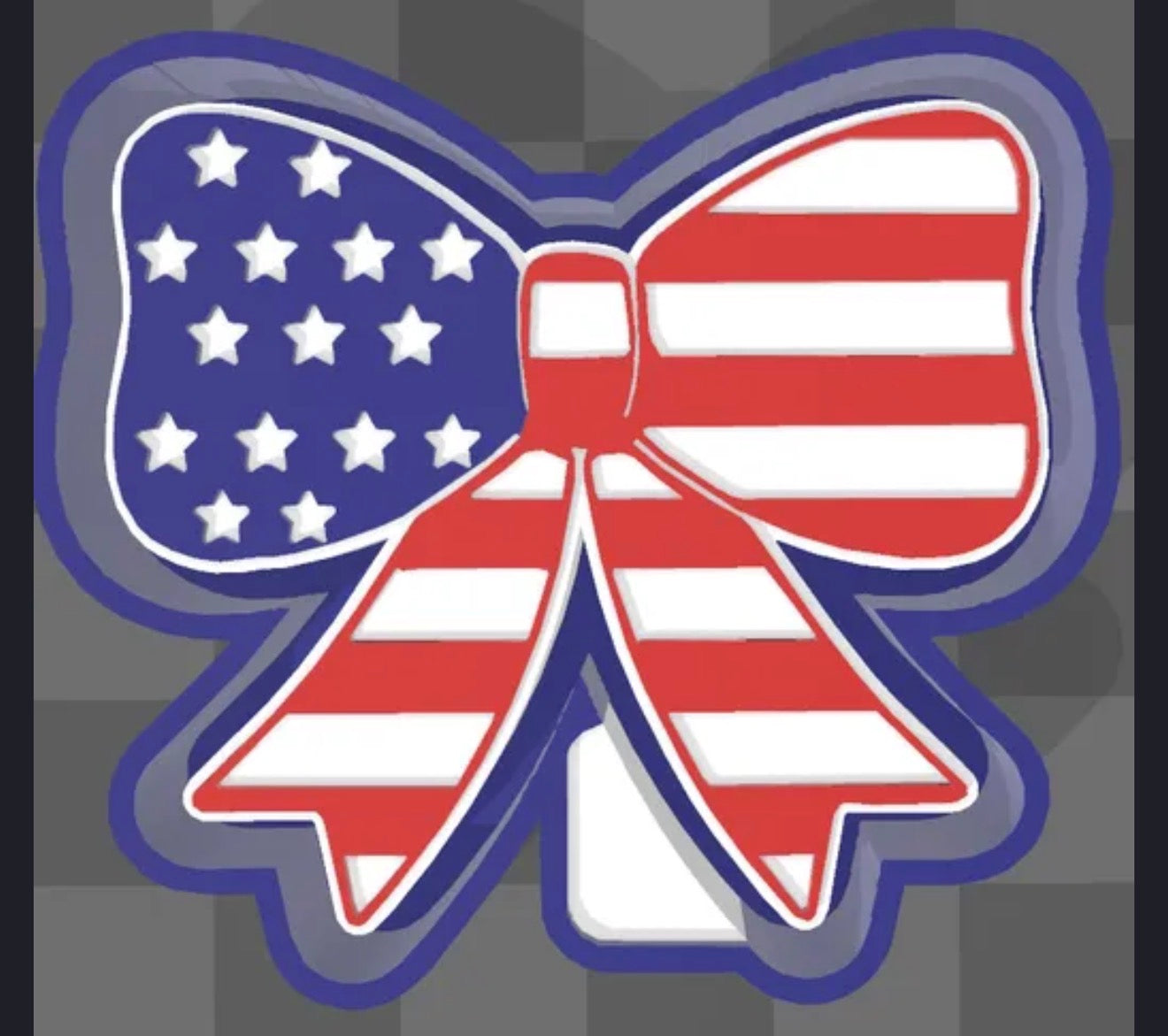 Patriotic flag bow mold ￼