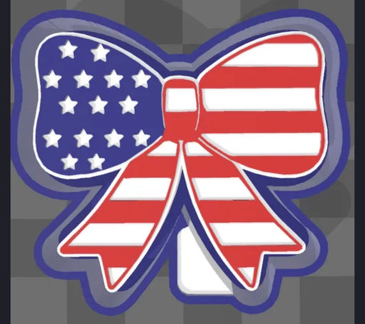 Patriotic flag bow mold ￼