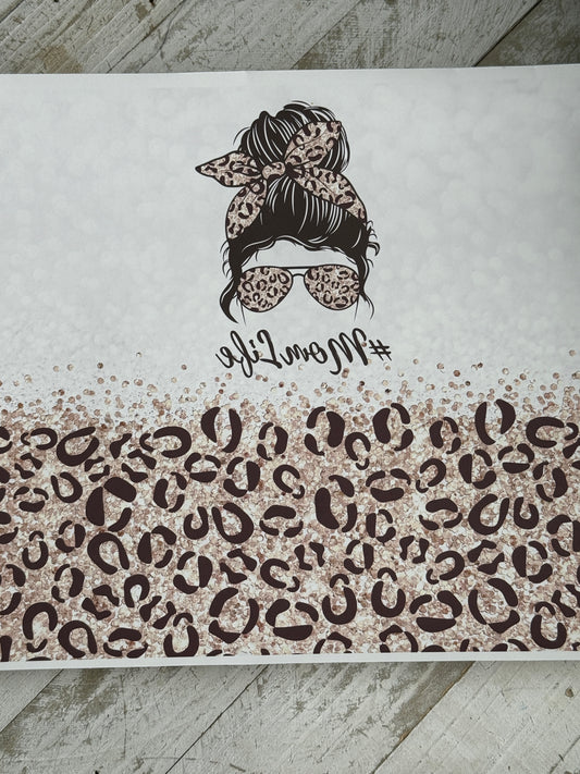 Leopard mom life 20 oz sublimation wrap