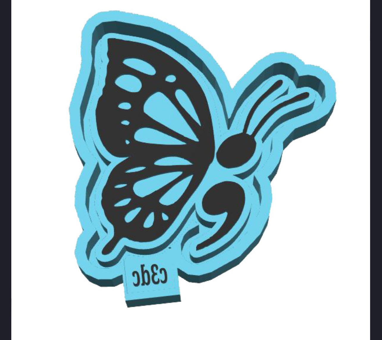 Semi butterfly freshie mold