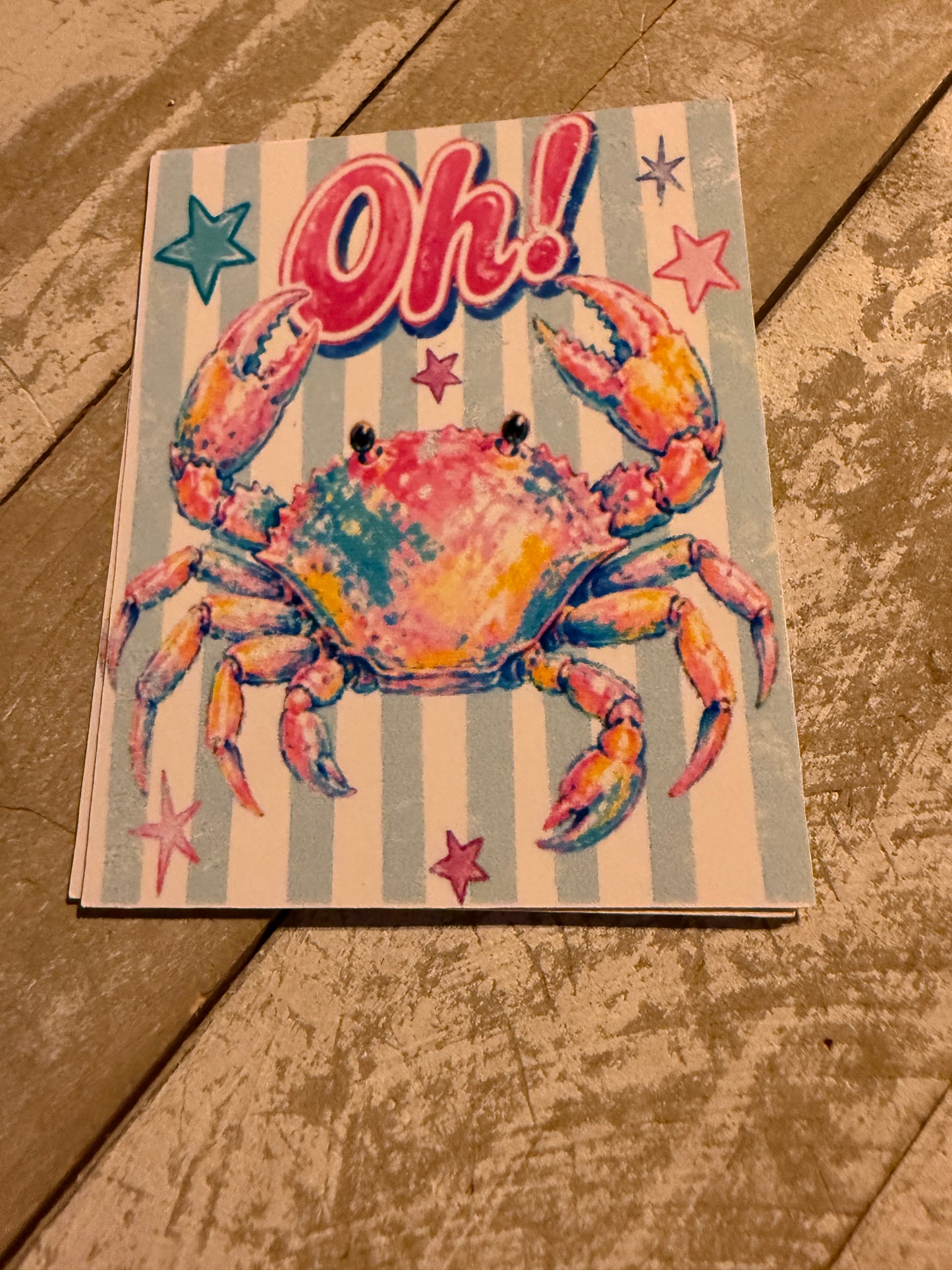 Oh crab summer rectangle cardstock