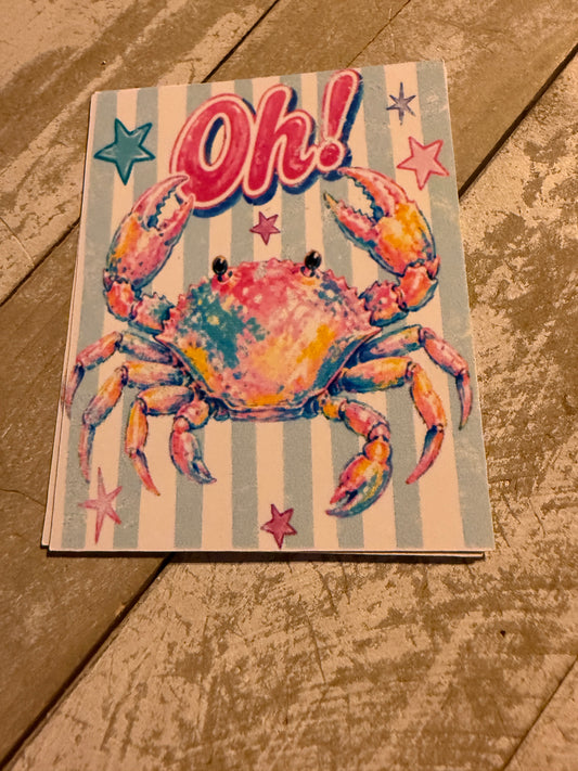 Oh crab summer rectangle cardstock