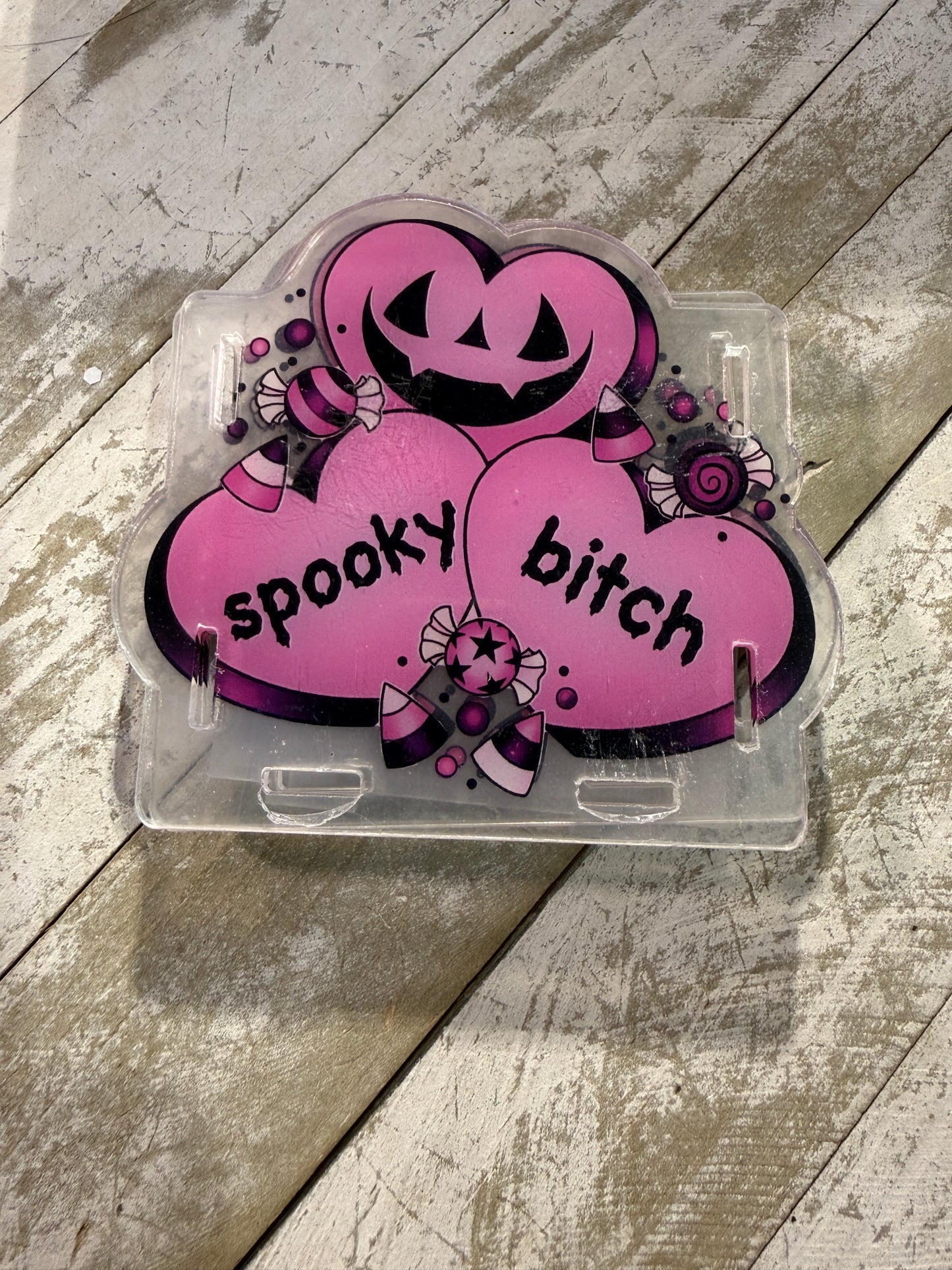 Spooky b*tch acrylic holder