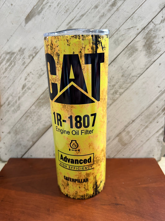 Cat oil filter 20oz tumbler