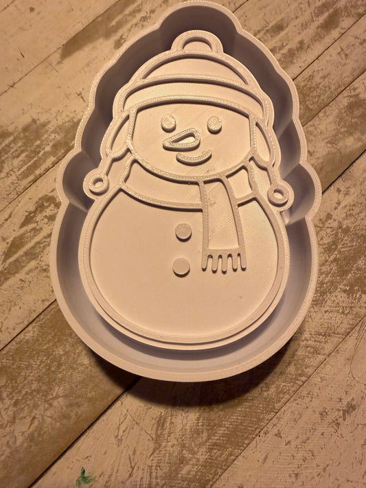 Snowman with winter hat mold