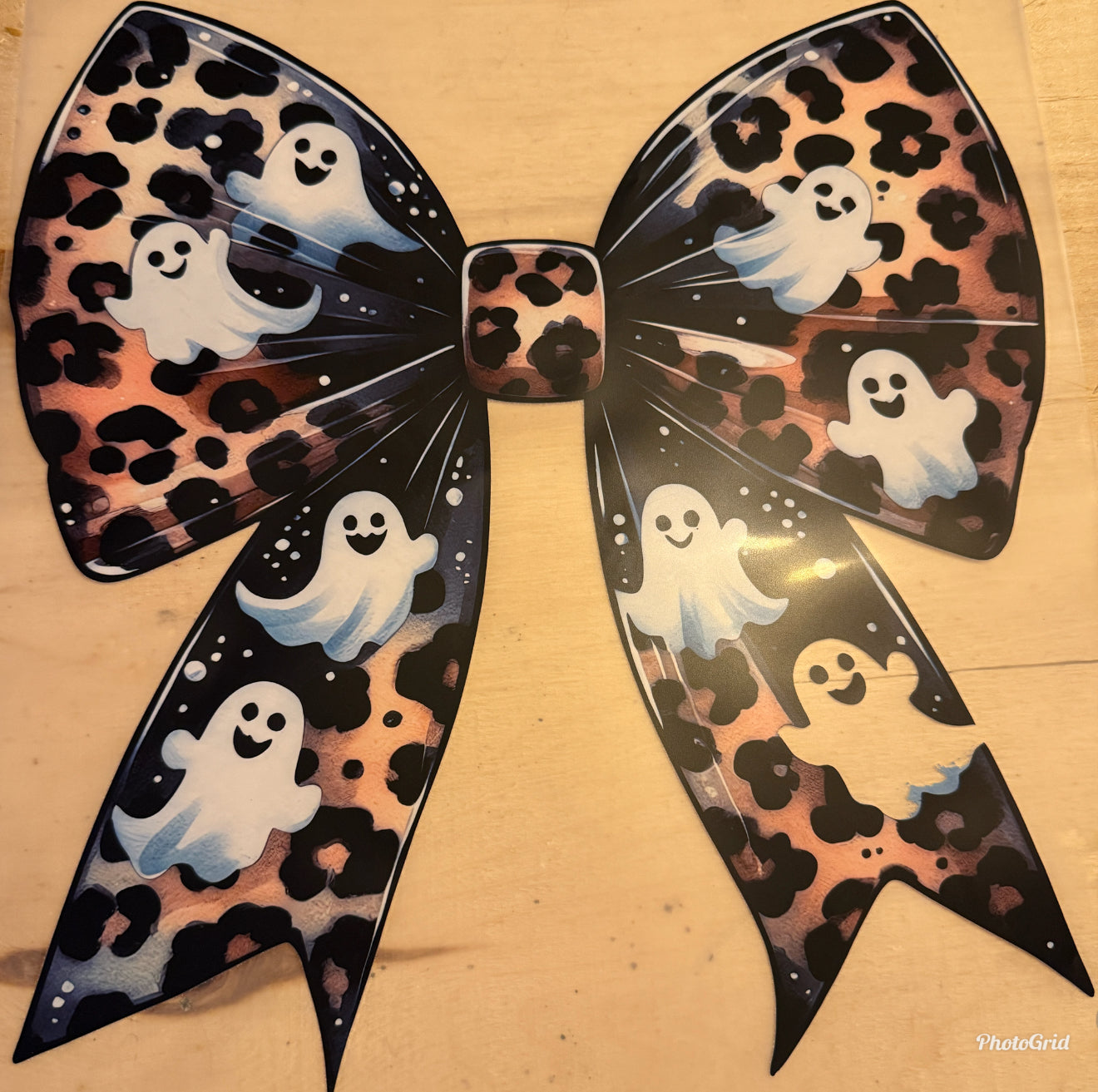 Ghosty bow DTF print