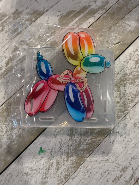 Colorful balloon dog acrylic holder