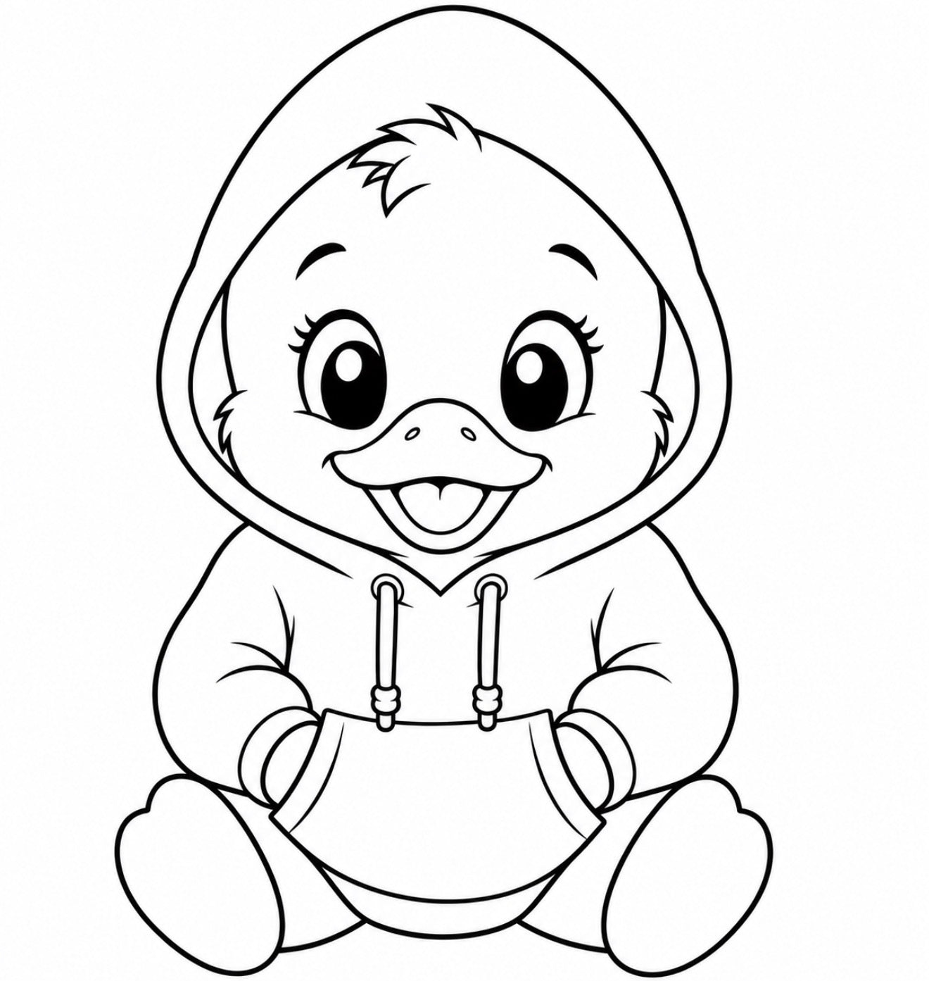 Duckie in hoodie mold