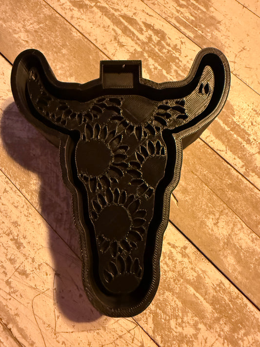 Sunflower bull skull mold