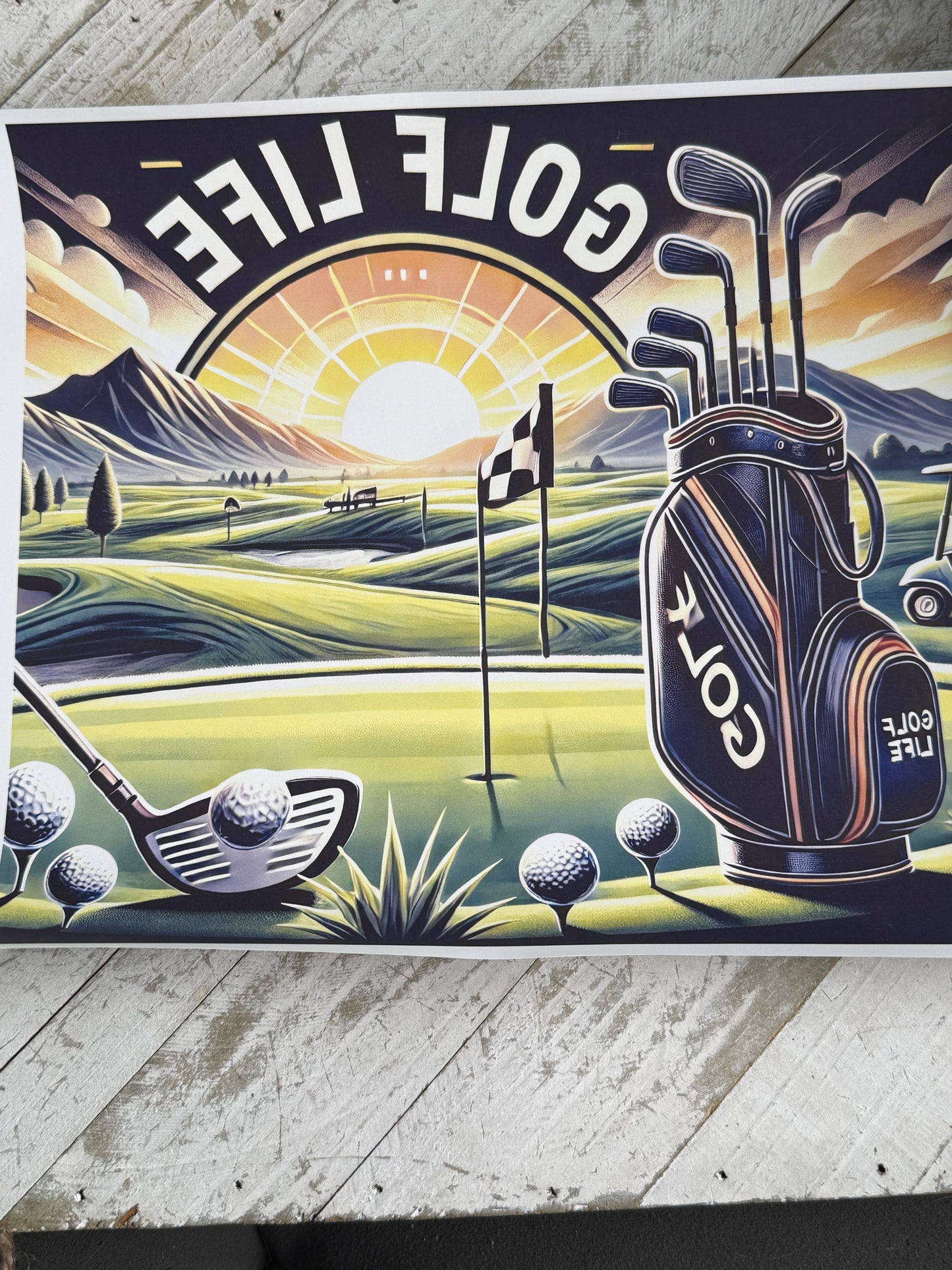 Golf life 20oz sublimation wrap