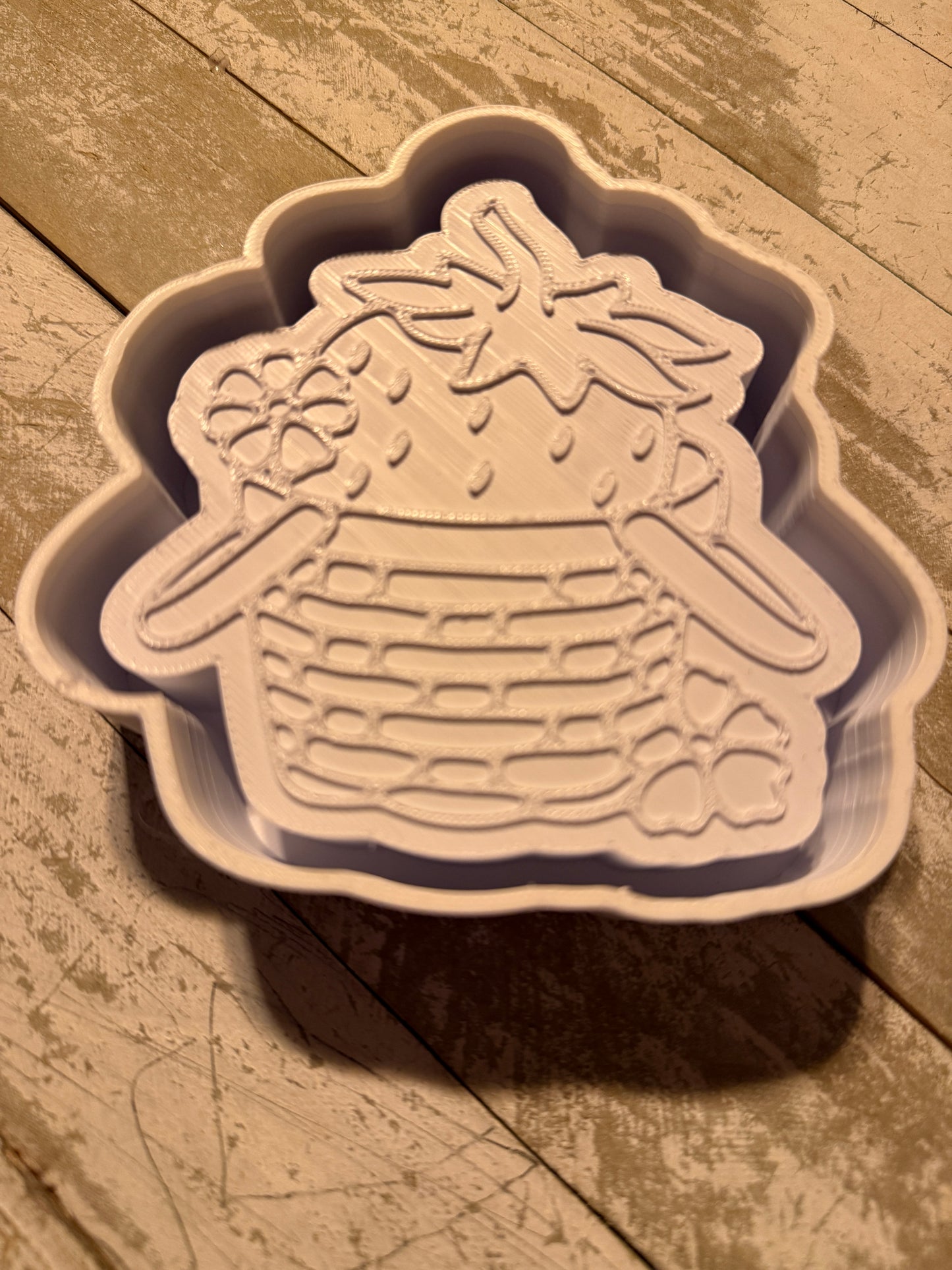 Strawberry in a basket mold