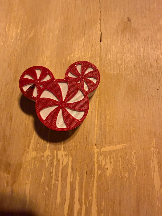 Candy swirl mouse straw topper