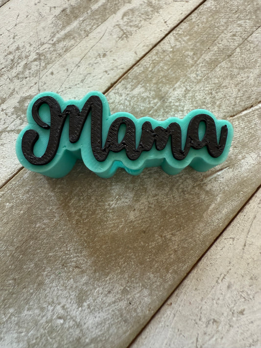 Mama straw topper 3d printed