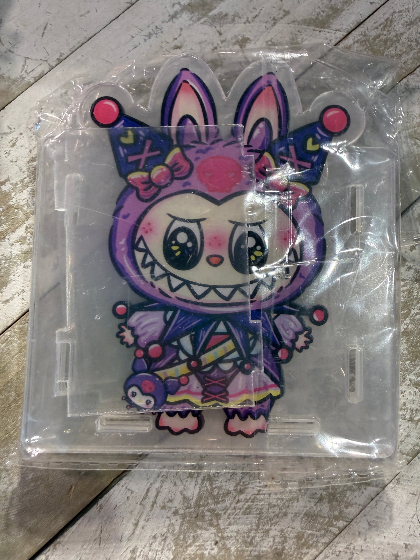 Labubu clown acrylic holders
