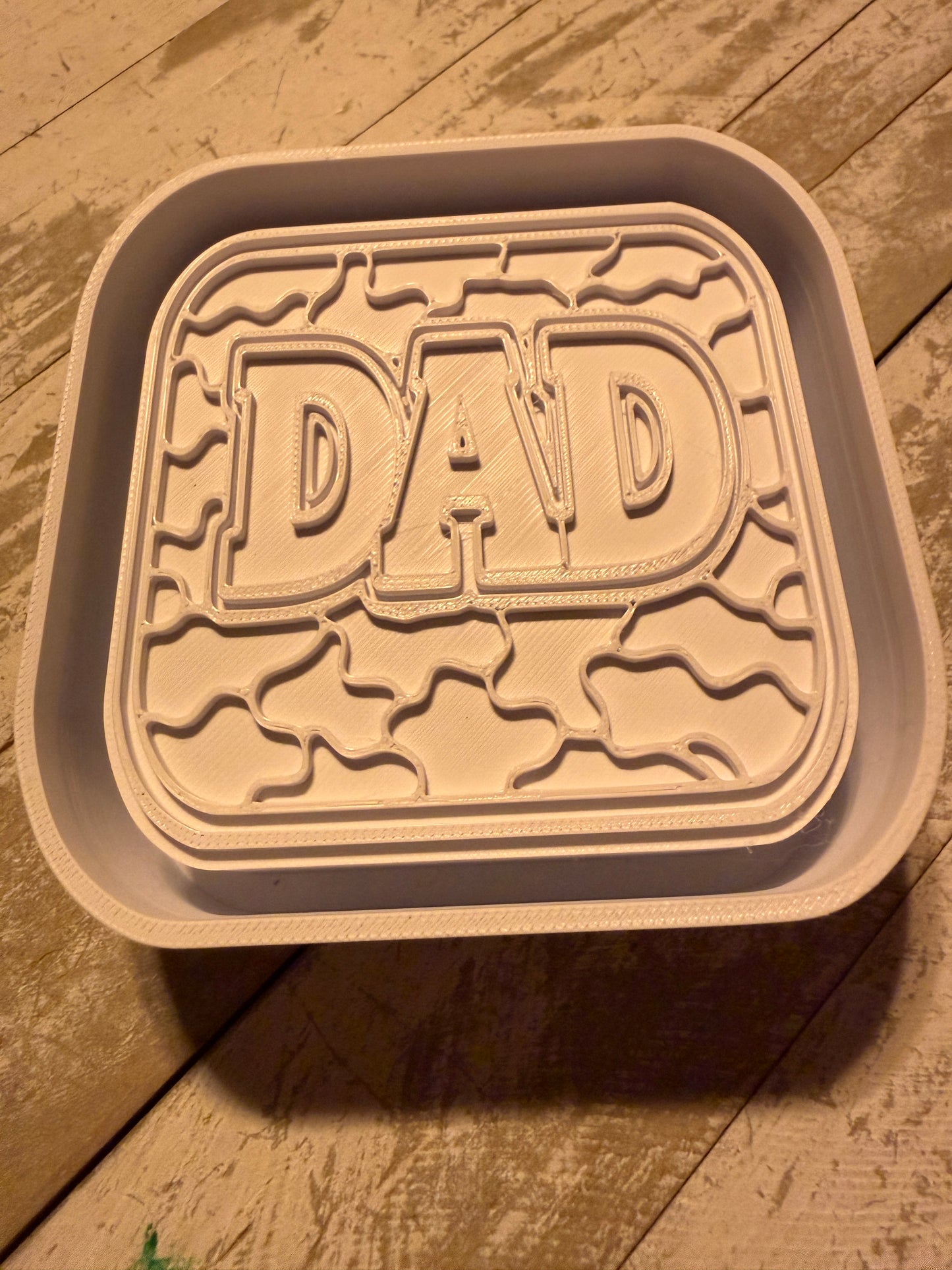 Dad with camo background mold