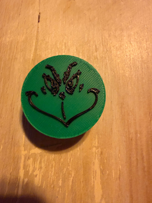 G- man circle face straw topper