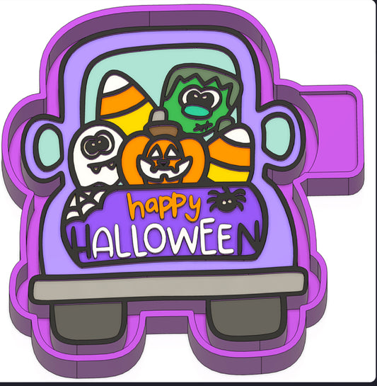 Happy Halloween truck freshie mold