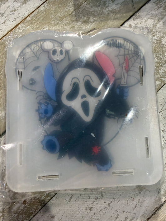 Blue alien ghost acrylic holder