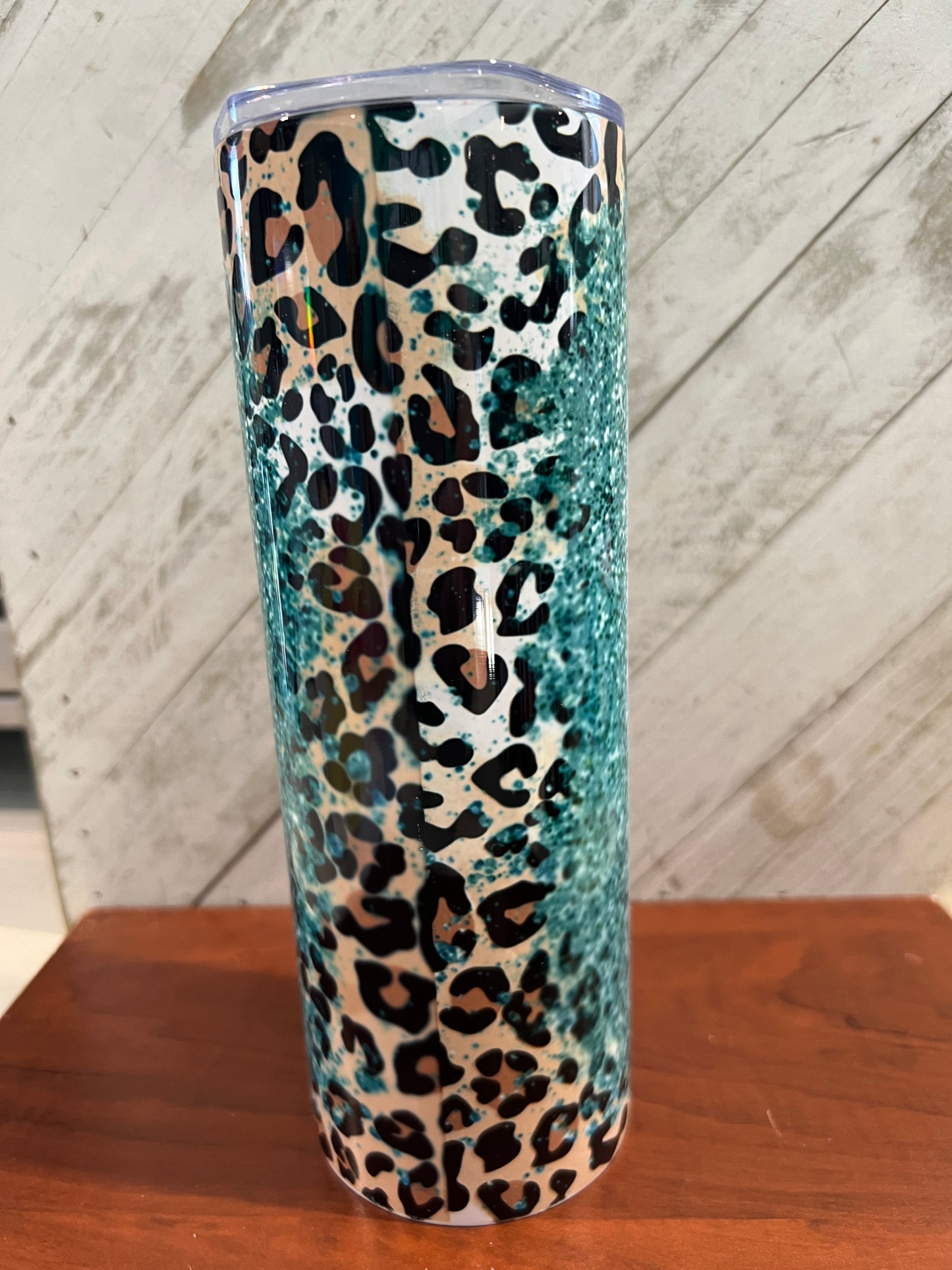Cow leopard take the wheel 20 oz tumbler