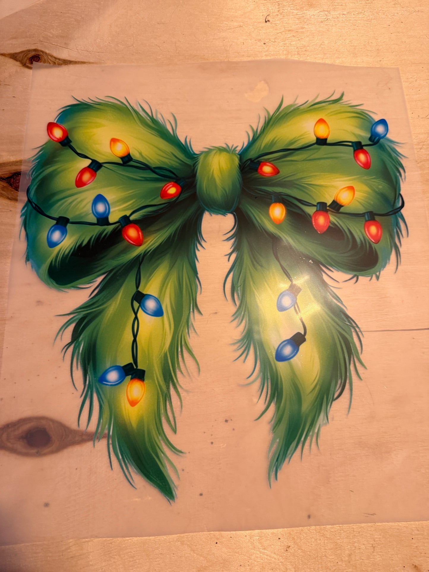 Bow with lights DTF print